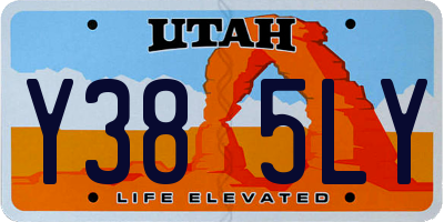 UT license plate Y385LY