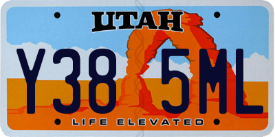 UT license plate Y385ML