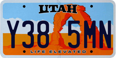 UT license plate Y385MN