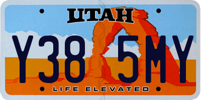 UT license plate Y385MY