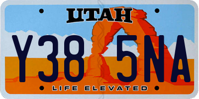 UT license plate Y385NA