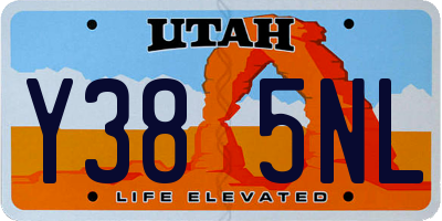 UT license plate Y385NL