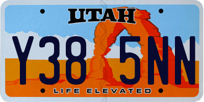 UT license plate Y385NN