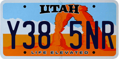 UT license plate Y385NR