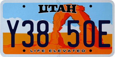 UT license plate Y385OE