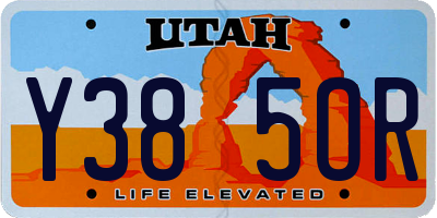 UT license plate Y385OR