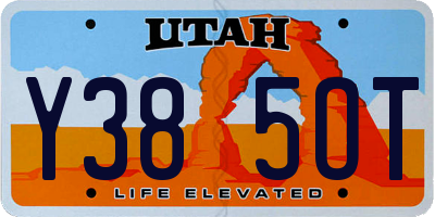 UT license plate Y385OT