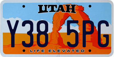 UT license plate Y385PG