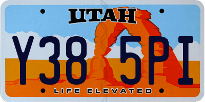 UT license plate Y385PI