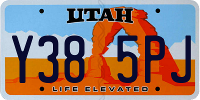 UT license plate Y385PJ