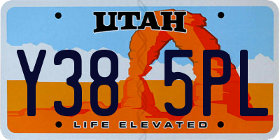 UT license plate Y385PL
