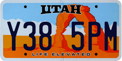 UT license plate Y385PM