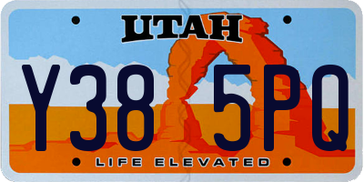 UT license plate Y385PQ