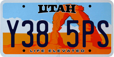 UT license plate Y385PS