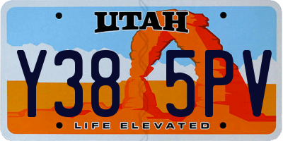 UT license plate Y385PV