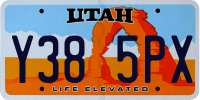 UT license plate Y385PX