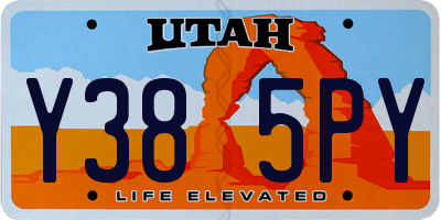 UT license plate Y385PY