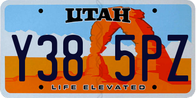 UT license plate Y385PZ