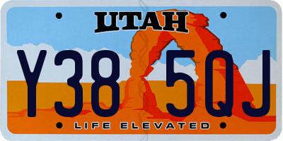 UT license plate Y385QJ