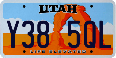 UT license plate Y385QL