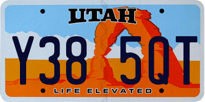 UT license plate Y385QT