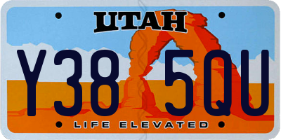 UT license plate Y385QU
