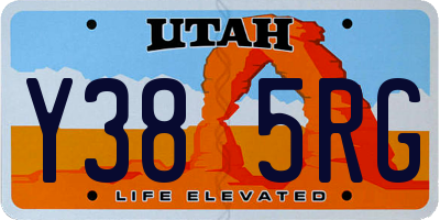 UT license plate Y385RG
