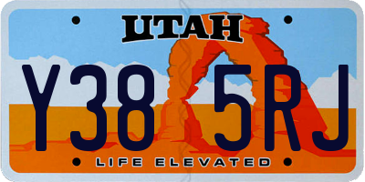 UT license plate Y385RJ