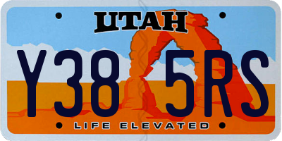 UT license plate Y385RS