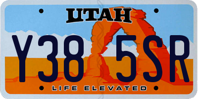 UT license plate Y385SR