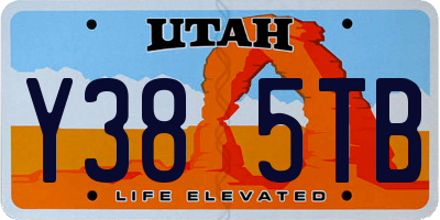 UT license plate Y385TB