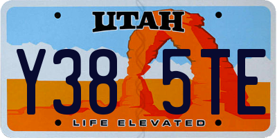 UT license plate Y385TE