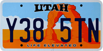 UT license plate Y385TN
