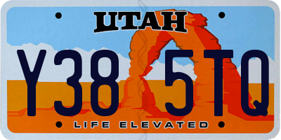UT license plate Y385TQ
