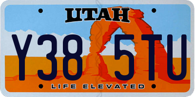 UT license plate Y385TU