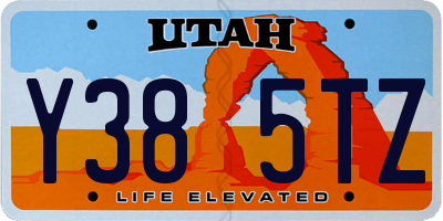 UT license plate Y385TZ