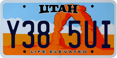 UT license plate Y385UI