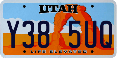 UT license plate Y385UQ