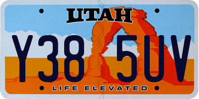 UT license plate Y385UV