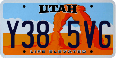 UT license plate Y385VG
