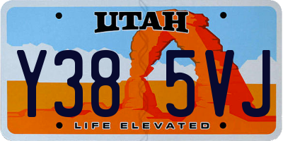 UT license plate Y385VJ