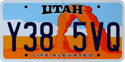 UT license plate Y385VQ