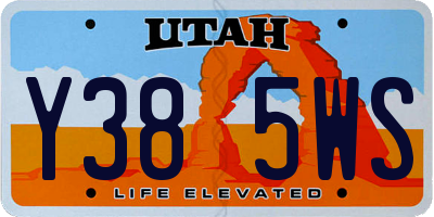 UT license plate Y385WS