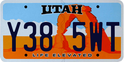 UT license plate Y385WT