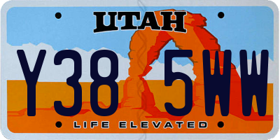 UT license plate Y385WW