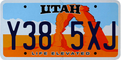 UT license plate Y385XJ