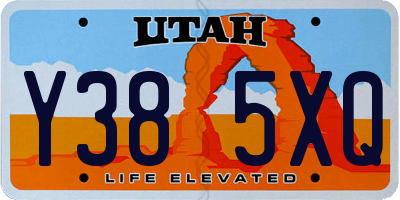 UT license plate Y385XQ