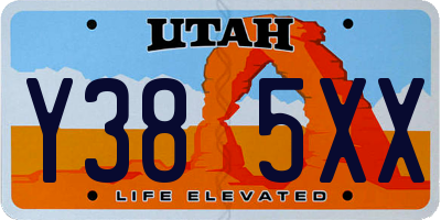 UT license plate Y385XX