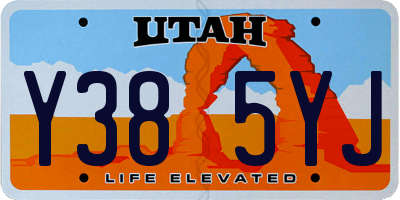 UT license plate Y385YJ