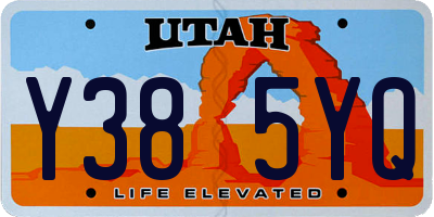 UT license plate Y385YQ